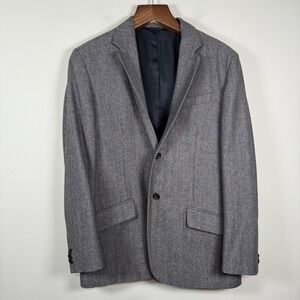 Banana Republic Factory Gray Herringbone Blazer Size 44R
